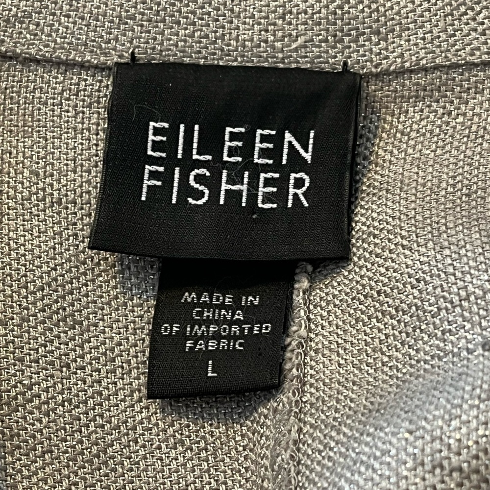 Eileen Fisher Linen Blazer Size Large - Picture 7 of 8